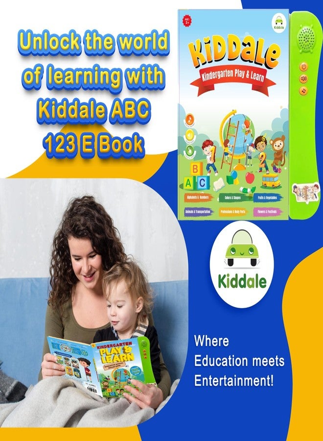 Kiddale Musical Learning Books for Kids(2-Pack): Play N Learn & Hindi Varnmala(Swar,Vyanjan),Interactive Talking Books with Music,Ideal for Toddlers Aged 2-4,Smart Educational Sound Book,Multicolor - Image 3